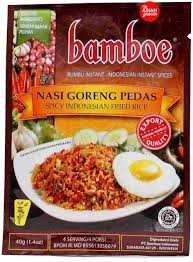 Untuk membuat burger ala korea yang enak, anda bisa membuat burger bulgogi dengan paduan. Bamboe Nasi Goreng Pedas 40g My Asian Grocer