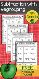 Subtraction With Regrouping Freebie Includes Subtraction Worksheets And Answer Ke Math Subtraction Teaching Subtraction Subtraction With Regrouping Worksheets