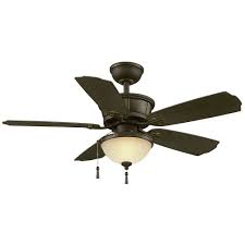 Coming with brushed nickel blades. Hampton Bay Umber 46 Inch Outdoor Rated Ceiling Fan With Natural Iron Finish And Dark Waln The Home Depot Canada