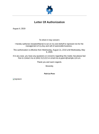 Letter Of Authorization - Pdf Templates | Jotform