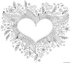 Les jolies romances que nous. Coloriage Joyeuse St Valentin Coeur Avec Des Motifs Dessin St Valentin A Imprimer