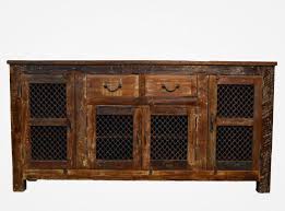 My client was needing storage in her dining room for. Antique Rustic Wooden Sideboard Buffet Table W Iron Grill 28389 Buy Online Desiclik Com Usa