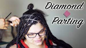 Try New Parting Patterns For Your Box Braids Explore Triangle Pentagon Jumb Box Braids Hairstyles For Black Women Braided Hairstyles Easy Box Braids Styling