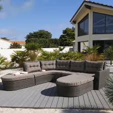 salon de jardin luxe concorde 7 places en resine tressee de la marque paris garden mobilier jardin salon de jardin jardins