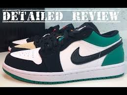 Celtics air jordan 1 retro high og. Air Jordan 1 Mystic Green Celtics Low 2019 Retro Shoes Detailed Look Review Sneakerhead Jumpman Youtube