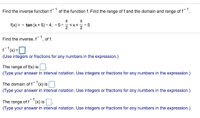 Solved Find The Inverse Functionf Of The Function F Find Chegg Com