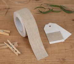 Fabric Tape De Lino 100 En Color Natural Cinta De Encaje Etiquetas Vintage Cinta Adhesiva