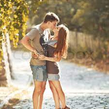 Select from premium teenage couple of the highest quality. Happy Teen Couple Embracing At Street Stock Image Colourbox