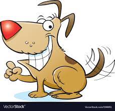 Cartoon smiling dog Royalty Free Vector Image - VectorStock