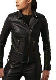 Leather Jacket Women Black Biker Motorcycle Lambskin S M L Xl Xxl Custom Made Fashion Leather Jackets Women Leather Jacket Style Womens Black Leather Jacket