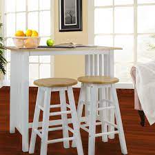 Thank you for looking at our handmade 4 seater bar stool with 2 chairs and 2 stools. 3 Piece Breakfast Set Made With Solid Wood White Walmart Com Walmart Com