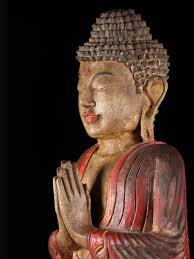 Hand Carved Hand Painted Balinese Wood Buddha Statue Buddha Statue Wood Buddha Statue