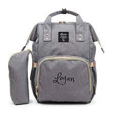 Personalized Large Diaper Bag Knapsack Set Black Custom Monogram Name Embroidered Bottle Warme Fashionable Diaper Bags Large Diaper Bags Diaper Bag Backpack