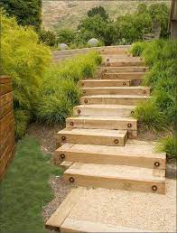 31 Creative Garden Step And Stair Ideas To Enhance Your Landscaping Garden Stairs Garden Steps Sloped Garden