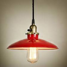Buyee Modern Vintage Industrial Metal Red Ceiling Light Metal Shade Pendant Light Amazon Co Uk Lightin Metal Light Shade Small Lamp Shades Rustic Lamp Shades