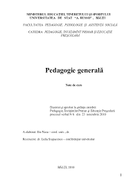 Educaţiei (pedagogia generală şi pedagogia diferenţială). Pdf Pedagogie GeneralÄ Cristi Cristi Academia Edu
