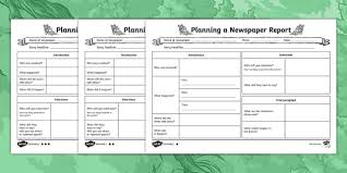 You'll find a vast amount of newspaper report templates, powerpoints and worksheets that your ks2 children can use during lessons. Newspaper Reports Ks2 Planning Differentiated Worksheets