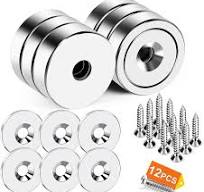 DIYMAG 6Pcs Neodymium Round Base Cup Magnet, 40LBS Strong ...