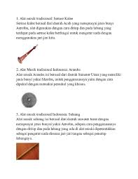 Bentuk instrumen ini sangat unik dan berbeda dari yang lain. Doc Alat Musik Adat Yusuf Danny Academia Edu