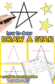 How to draw a perfect star. How To Draw A Star Step By Step Drawing Tutorial For The Easiest 5 Pointed Star Easy Peasy And Fun