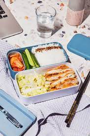 In divided containers place edamame beans/strips of teriyaki salmon/chicken breast/cocktail shrimp, california rolls/cold you truly took the die out of dietician! Why The Bento Box Should Be Your Answer To Lunch Stories Kitchen Stories