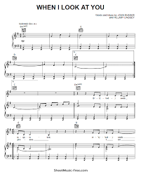 F find my way home anymore c g am f that's when i. When I Look At You Sheet Music Miley Cyrus Sheetmusic Free Com