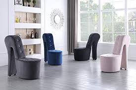 High heel chairs also come in different patterns, sizes, and models. Best Master Furniture High Heel Velvet Shoe Chair With Crystal Studs Black Pricepulse