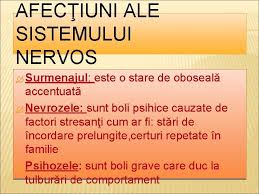 La aceasta contribuie si reducerea cantitatii de tamine din alimentatie pe timpul iernii. Bolile Sistemului Nervos Afeciuni Ale Sistemului Nervos Surmenajul