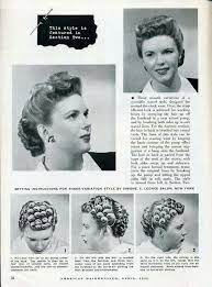 Hairstyle Setting Diagram And Finished Look From 1943 1940s Hairstyles Retro Hairstyles Vintage Hairstyles