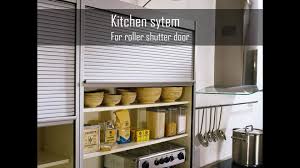 roller shutter door kitchen, railing