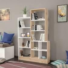 Meuble de bureau à tiroirs. 130 10 Sur Homemania Bibliotheque Monde Avec Etageres Meuble De Rangement Pour Salon Bureau Blanc Chene En Bois 102 2 X 22 X 160 8 Cm Achat Prix Fnac