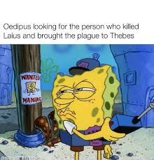 Dramatic irony is when we have more information about the circumstances than a character. Dramatic Irony Overload Hellenicmemes