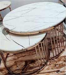 The mgb round coffee table's top is made out of a 3/4 thick starphire glass (ultra clear glass) and its base is made from a 3/4 thick slab of verde assoluto italian marble. China Modern Stainless Steel Metal Coffee Table Set Italian Round White Marble Top Hotel Center Table China Home Furniture Glass Table