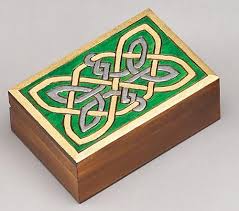 Everyone's jewelry collection is unique, and jewelry boxes should be unique too. Hand Carved Celtic Knot Jewelry Box The Tinker S Cart Irish And Celtic Gifts