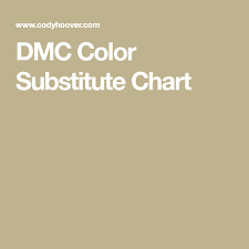 Dmc Color Substitute Chart Cross Stitch React App Color