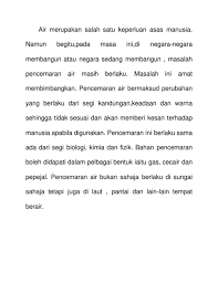 Cintailah sungai kita oleh leong sjkc merlimau 2019. Doc Air Merupakan Salah Satu Keperluan Asas Manusia 1 Nurhafizza Zamri Academia Edu