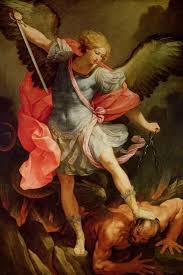 The Archangel Michael Defeating Satan Giclee Print Guido Reni Art Com Michael the archangel is described in the bible, in the books of daniel, jude, and revelation, as a warrior angel who engages in spiritual combat. the archangel michael defeating satan by guido reni