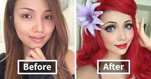 makeup artist transforms herself into