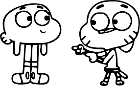Gumball And Darwin Coloring Pages Boyama Sayfalari