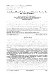 This site contains affiliate links from which we receive a compensation (like amazon for example). Pdf Authority And Legal Protection Against Notaries In Carrying Out Job Tasks In Indonesia Iosr Journals Academia Edu
