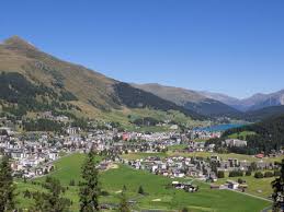 View of the sertig valley, middle left: Hauptagentur Davos Helvetia Ch