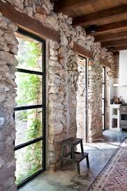 Wood Ceiling And Rock Wall 40 Cozy House Designs Farmhouse Remodel Cozy House Stone Houses