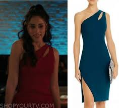 Today, the fashion house ted baker is launching a promotion that celebrates britishness via the talent of 13 illustrators. Baker And The Beauty Season 1 Episode 1 Vanessa S Red One Shoulder Dress Shop Your Tv