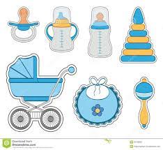 Baby Boy Icon Set Baby Shower Stickers Baby Boy Scrapbook Baby Shower Souvenirs