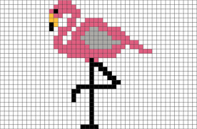 Flamingo Pixel Art Vyshitye Krestikom Otkrytki Vyshivanie Krestom Shemy Vyazaniya