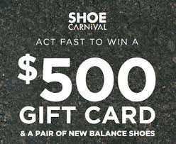 Gift cards available · now, more perks to love · new styles in stock! Win A 500 00 Shoe Carnival Gift Card And A Pair Of New Balance Shoes Sign Up To Receive Offers Via Sms Or Shar Carnival Gift Card Carnival Gift Shoe Carnival