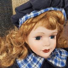 Vintage Porcelain Doll 15 Inch Unique 1-5000 Beautiful Outfit