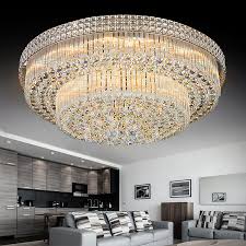 Modern Led Crystal Chandelier Round Led Flush Mounted Bedroom Dining Room Led Crystal Chandelier Chandelier Led Flush Mount
