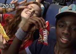 Sadie Sink and Maya Hawke and Caleb