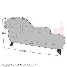 French Buttoned Chaise Longue Seating Sweetpea Willow